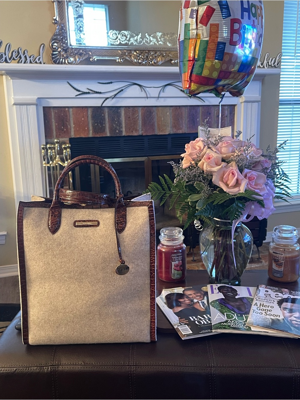 Brahmin “MONIQUE” suede bag